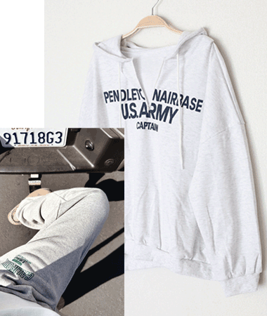army 반짚업 soft hoody